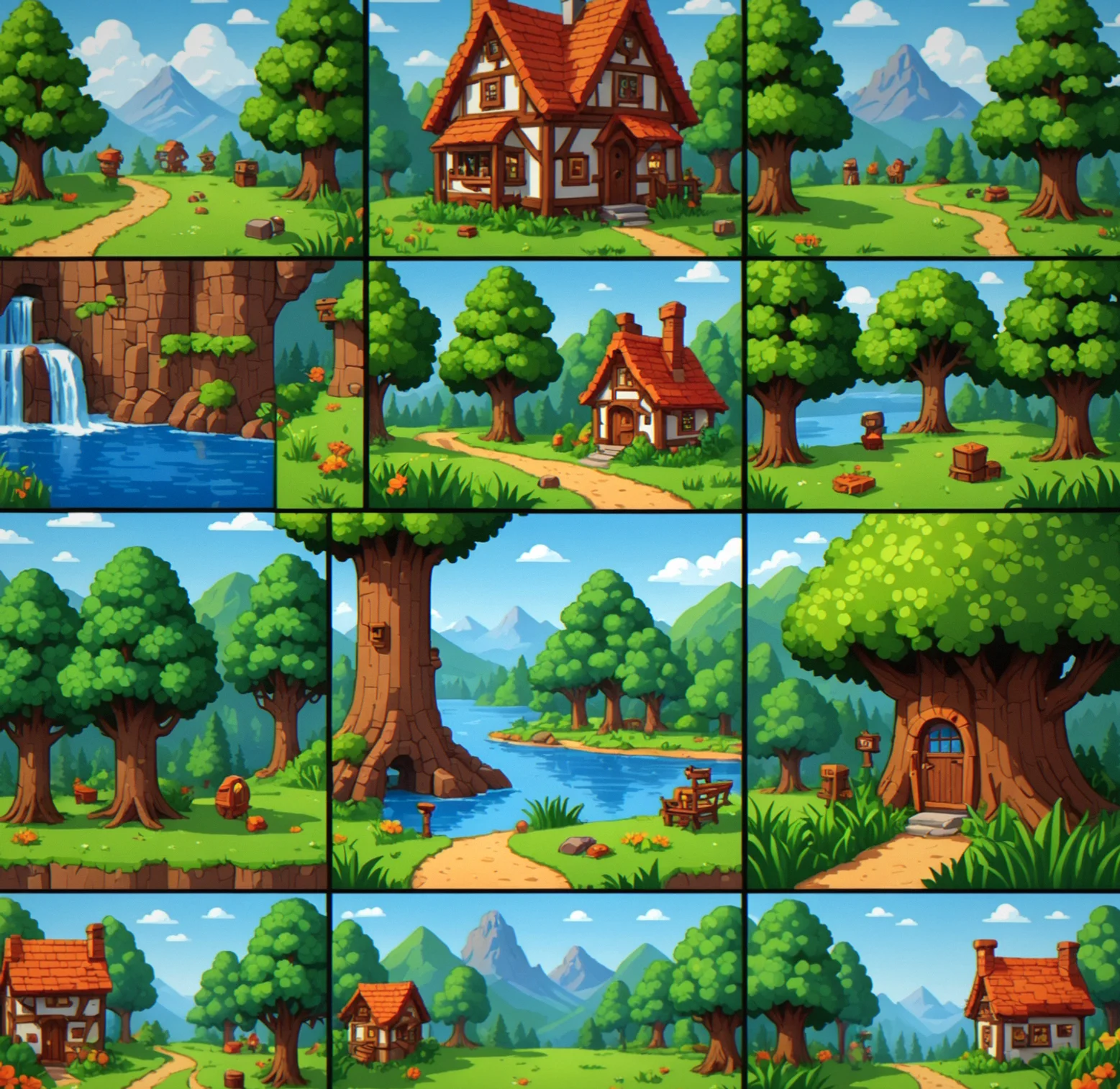 Three puzzle examples showing beginner, intermediate, and advanced layouts with increasing complexity